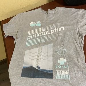Pink Dolphin Men’s gray T-shirt. Size large. NWOT